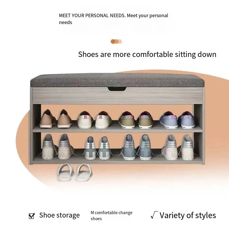 Entryway Stool Shelf