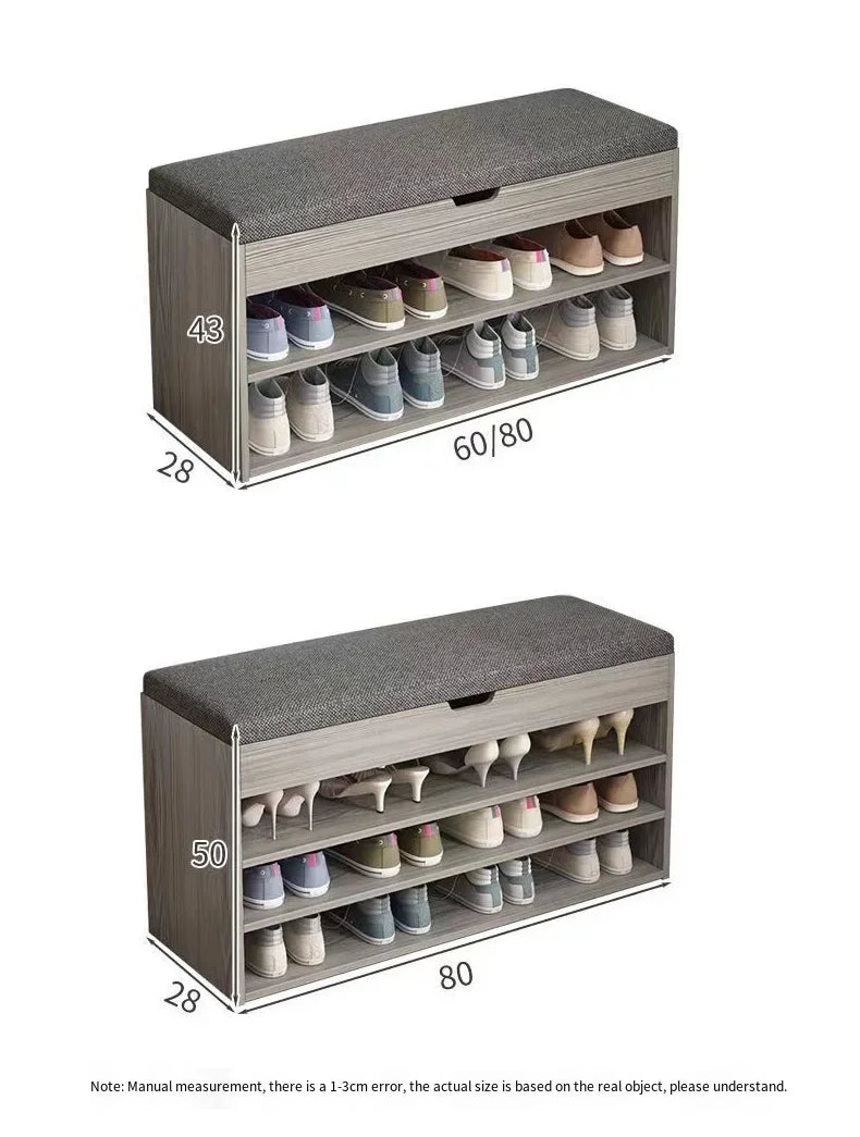 Entryway Stool Shelf