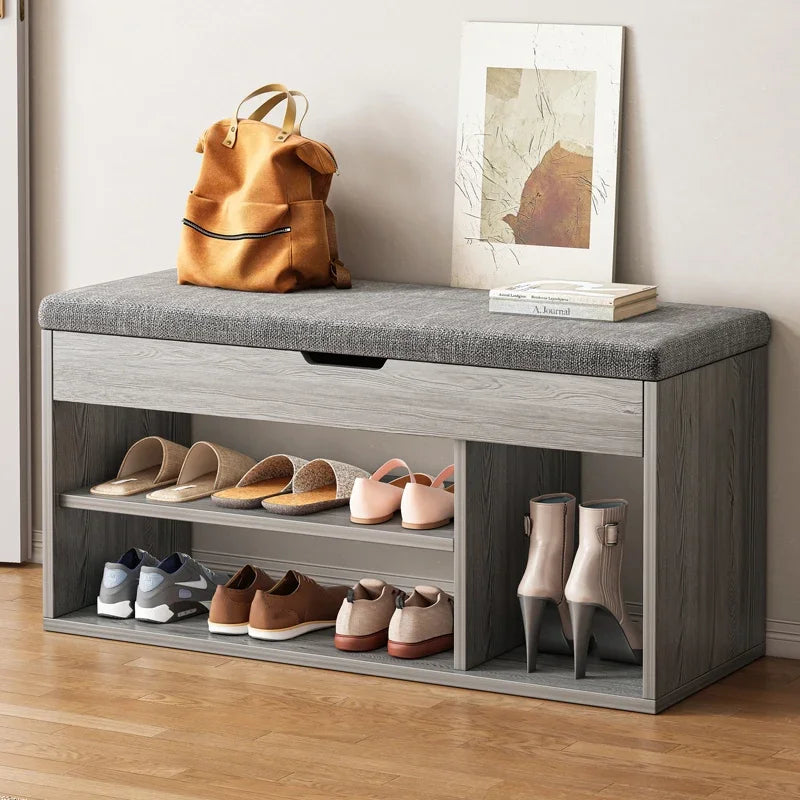 Entryway Stool Shelf
