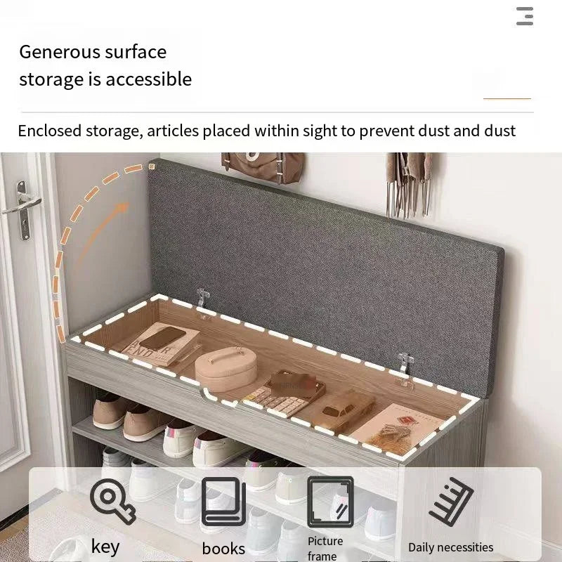 Entryway Stool Shelf